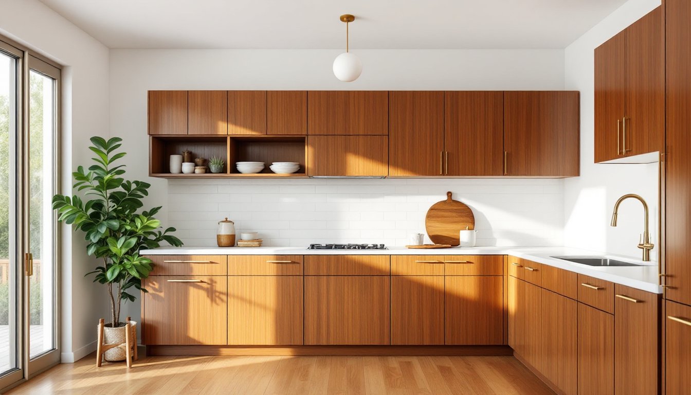 mid century kitchen cabinets